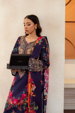 Indigo Blossom Cambric 3Pc Set