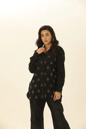 Kohoo Black Chiffon Dress – Timeless Western Frock Style