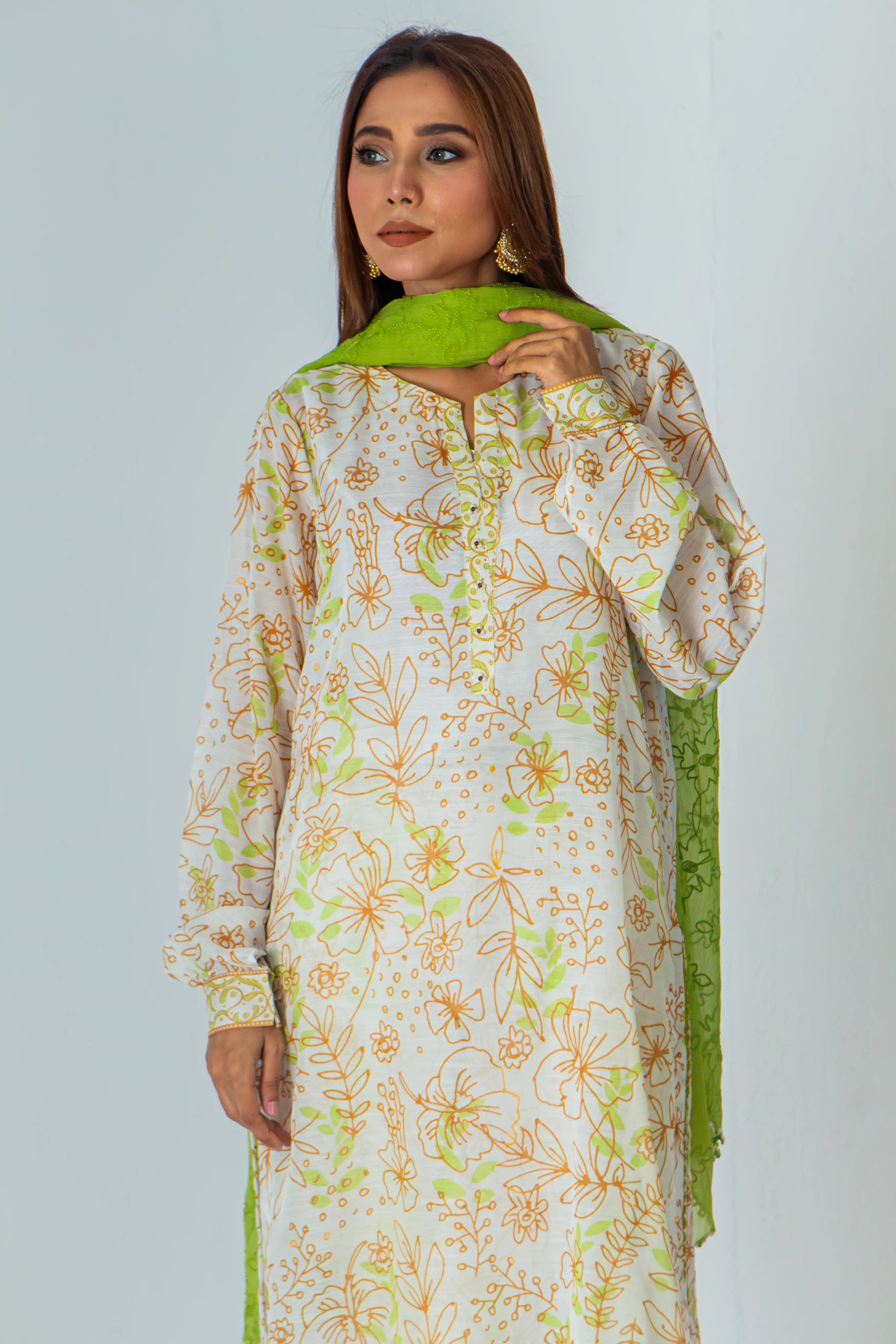 ME-SPC 007 Casual Lawn Dress Design