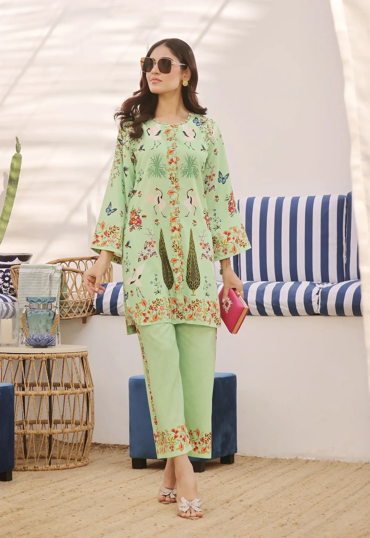 Meadows Embroidered Lawn Dress – Chic Co-ord Set