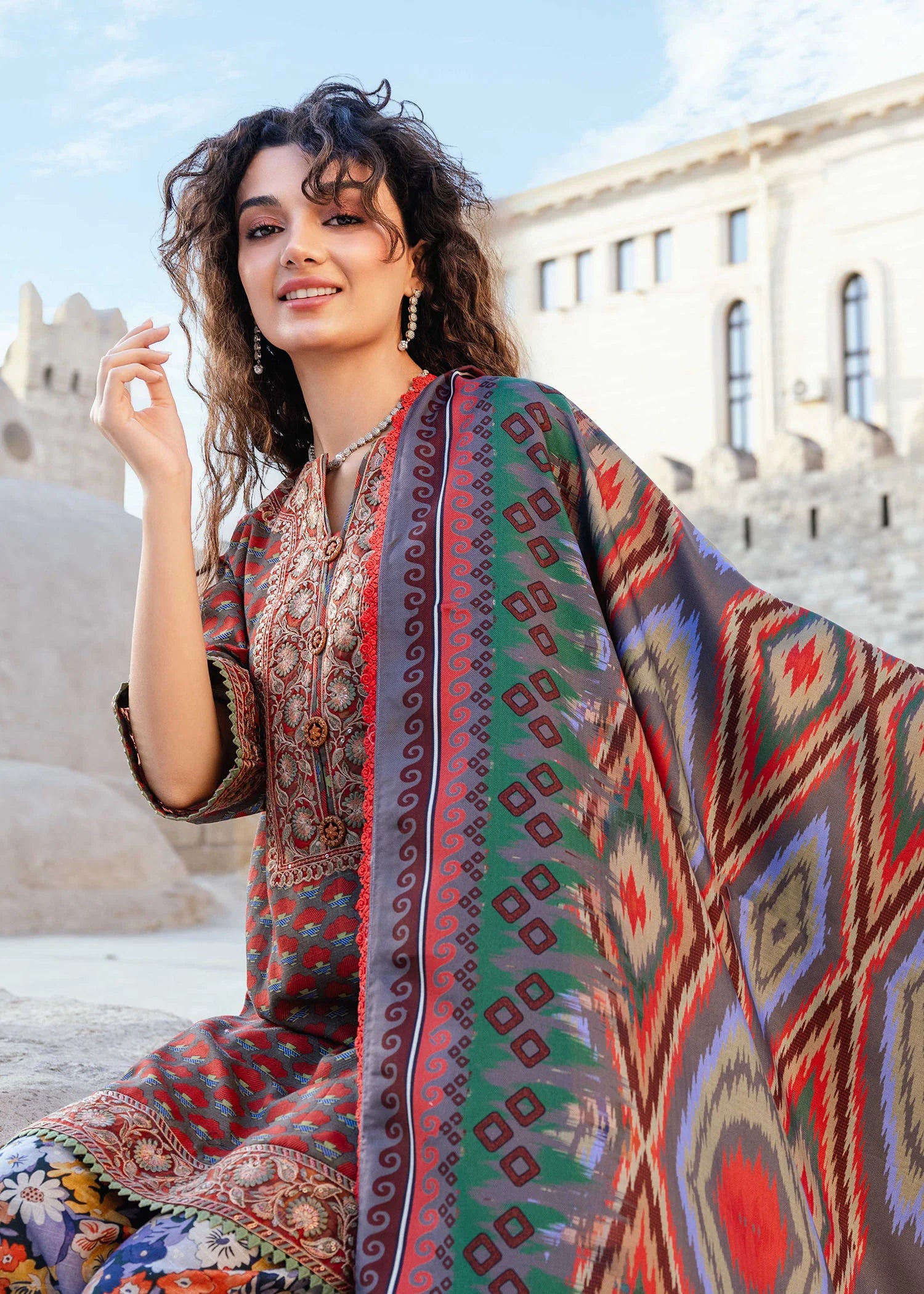 Ornate Winter Khaddar 3 Piece