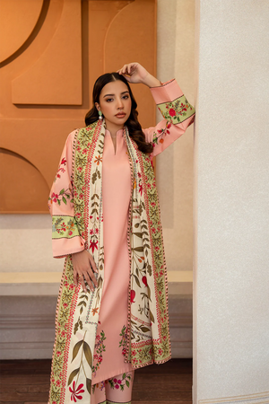 Petal Poise Cambric Cotton Dress 3Pc