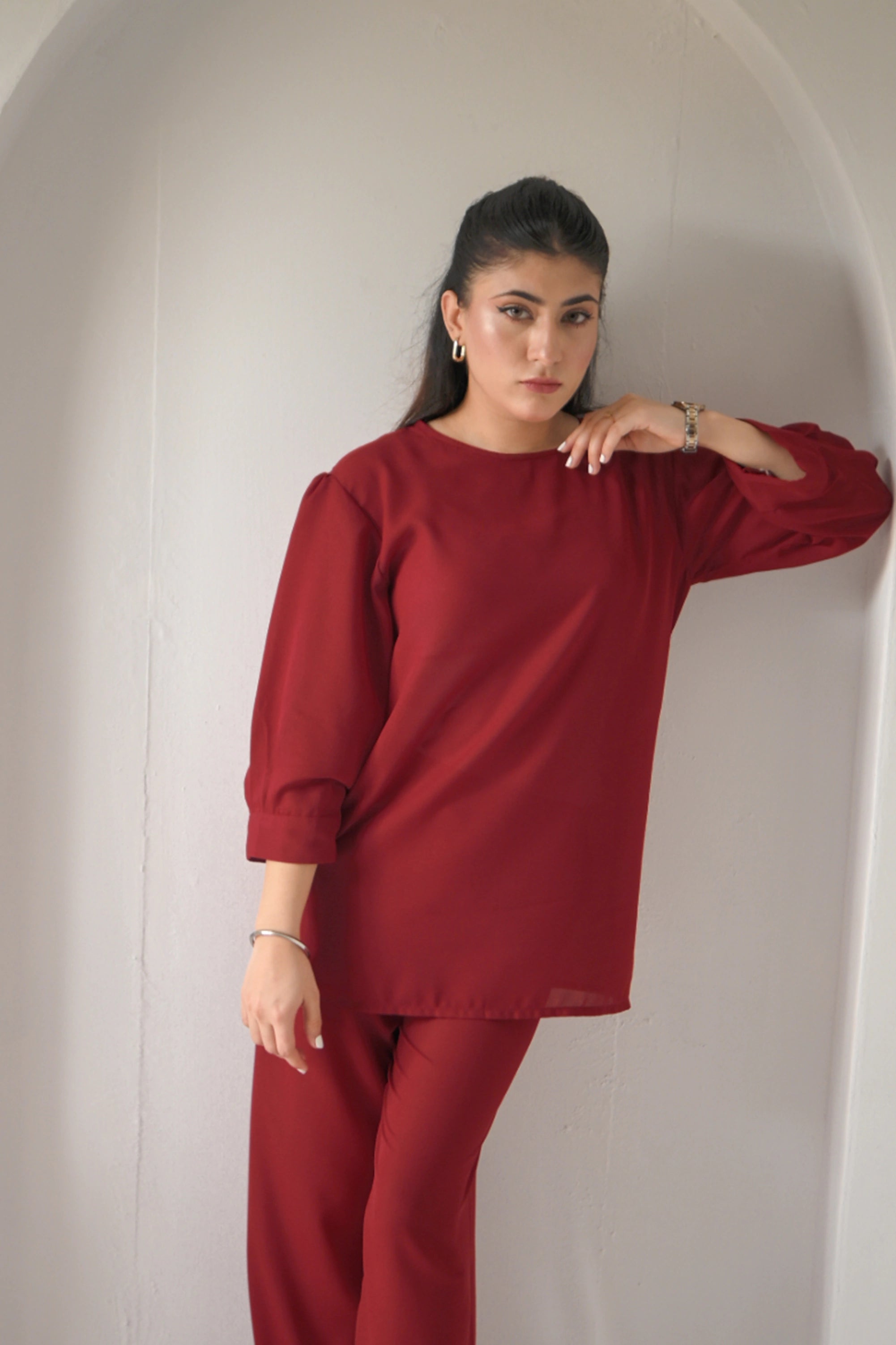 Rose Georgette Co Ord Set – shirts & tops western wear for women