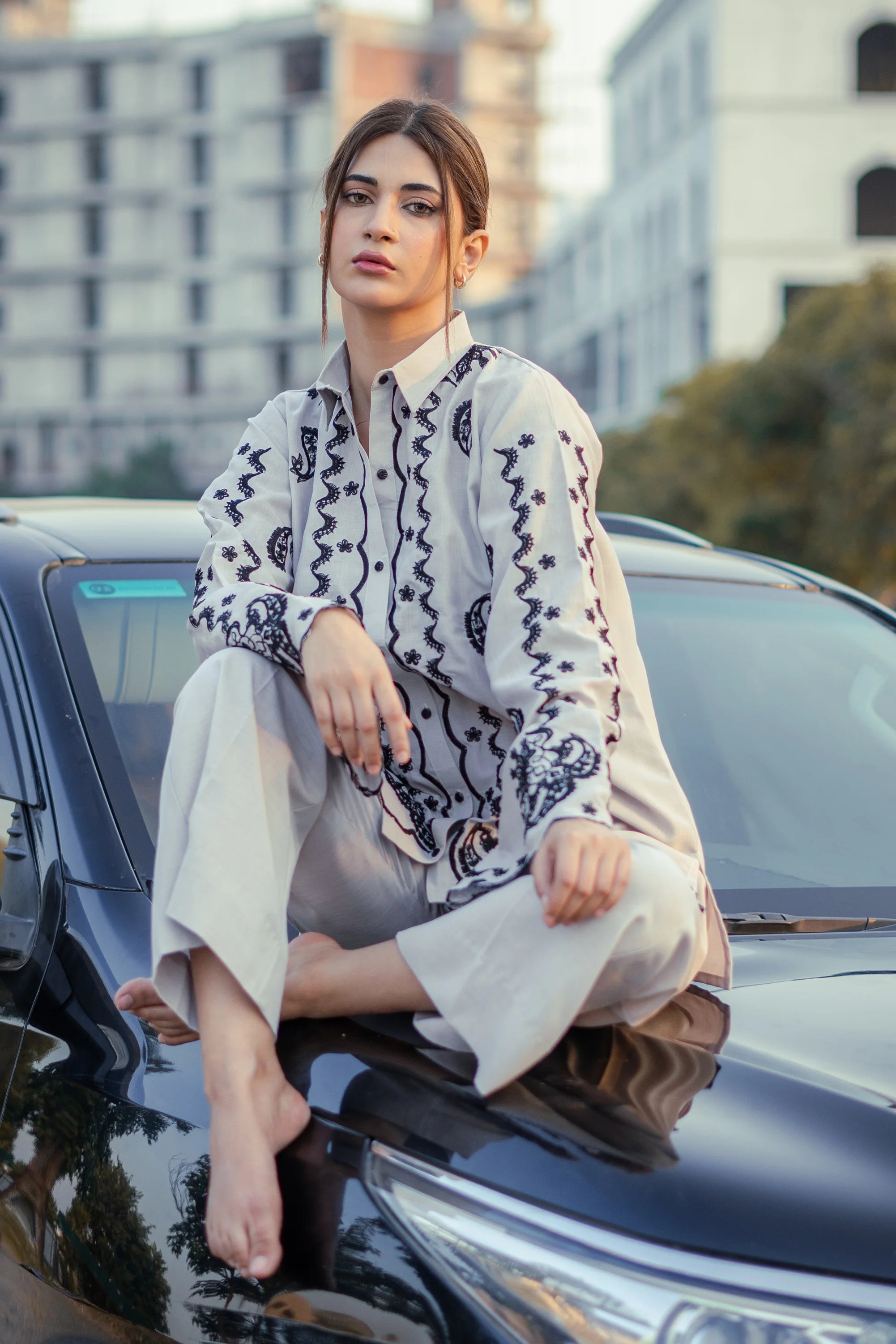 SF - 300| Light Gray Co Ord Set