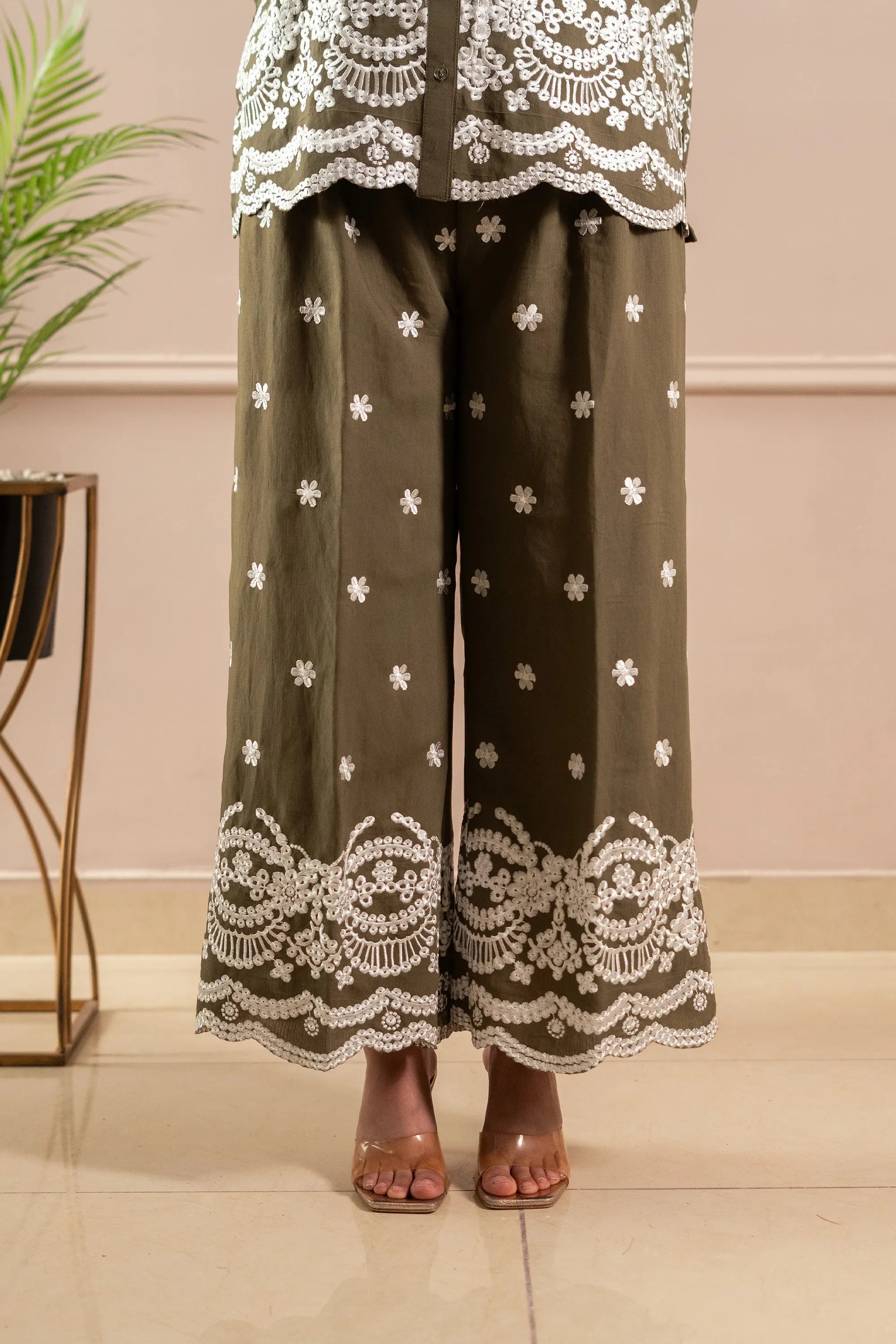 SF - 299|Olive Green Co Ord Set