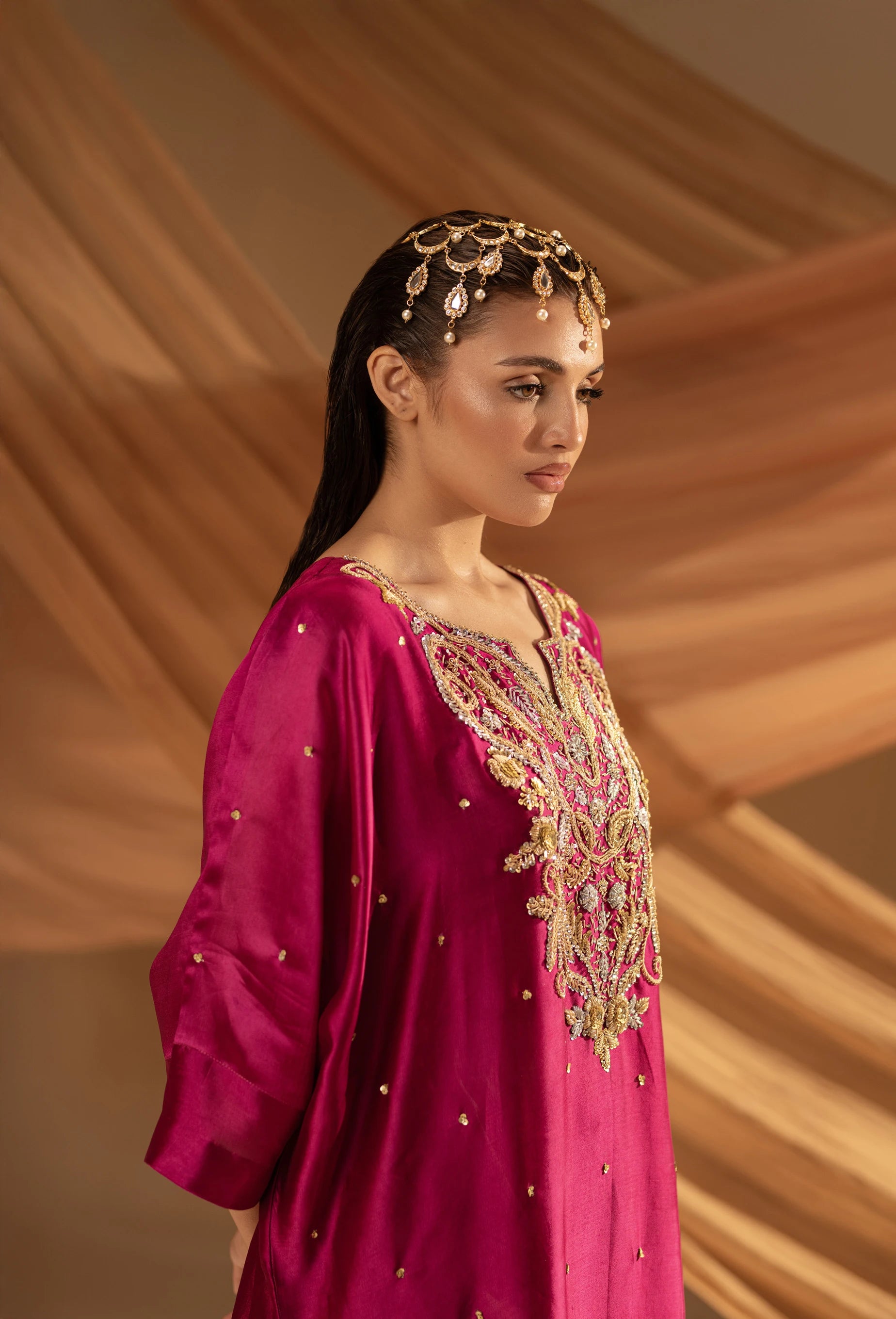 SF-222 Rayya Silk Kaftan – Elegant Kaftan Style Dresses