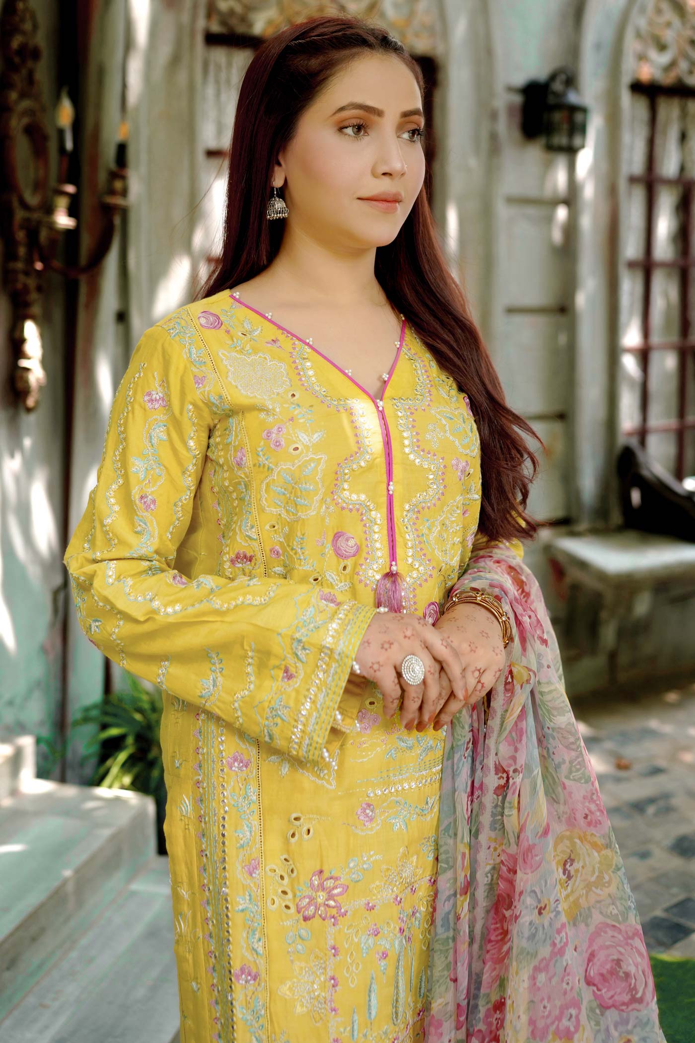 Embroided Lawn Suit 3-Piece Set