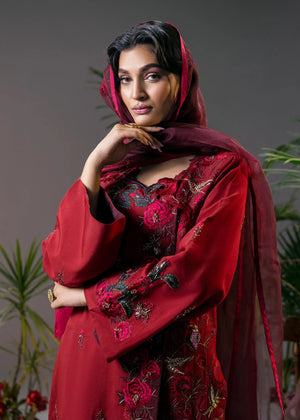 Scarlet Dream Silk Viscose Dress Luxury 3 Piece