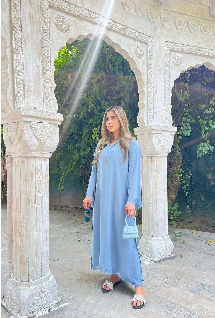 Threaded Love Ice blue Georgette Pret 2 PCs