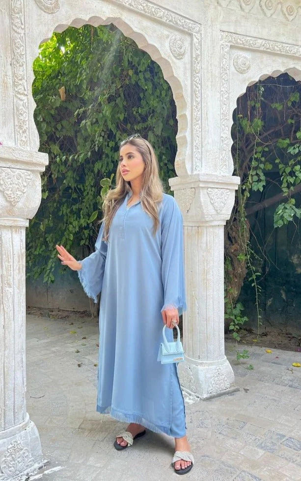 Threaded Love Ice blue Georgette Pret 2 PCs