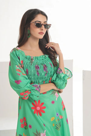 Stylish Lawn Frock Design for Girls 1 PC