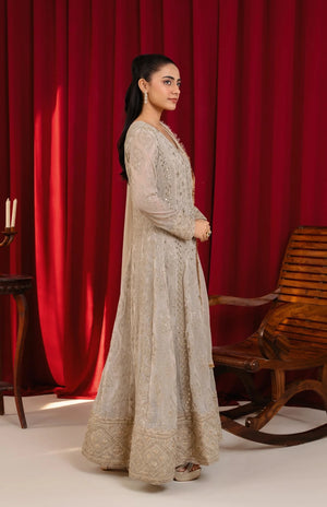 Tanned Grace – Tan Angrakha Style Shirt (3PCs)