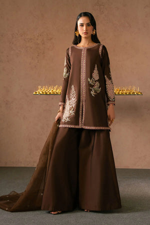 Girl wearing silk dress by Buraqstore styled for festive occasion