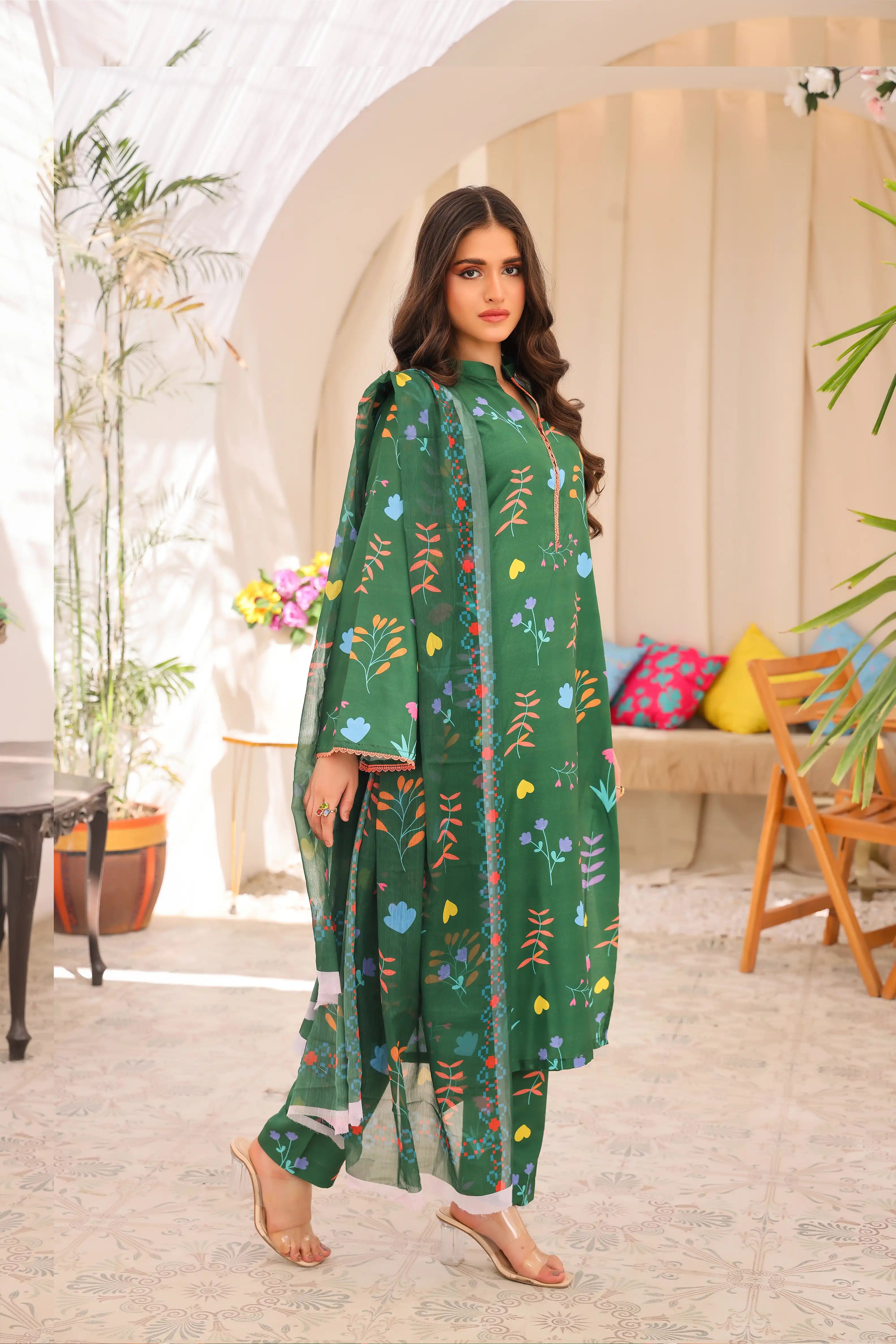Transient Dream Soft Lawn Cloth Suit