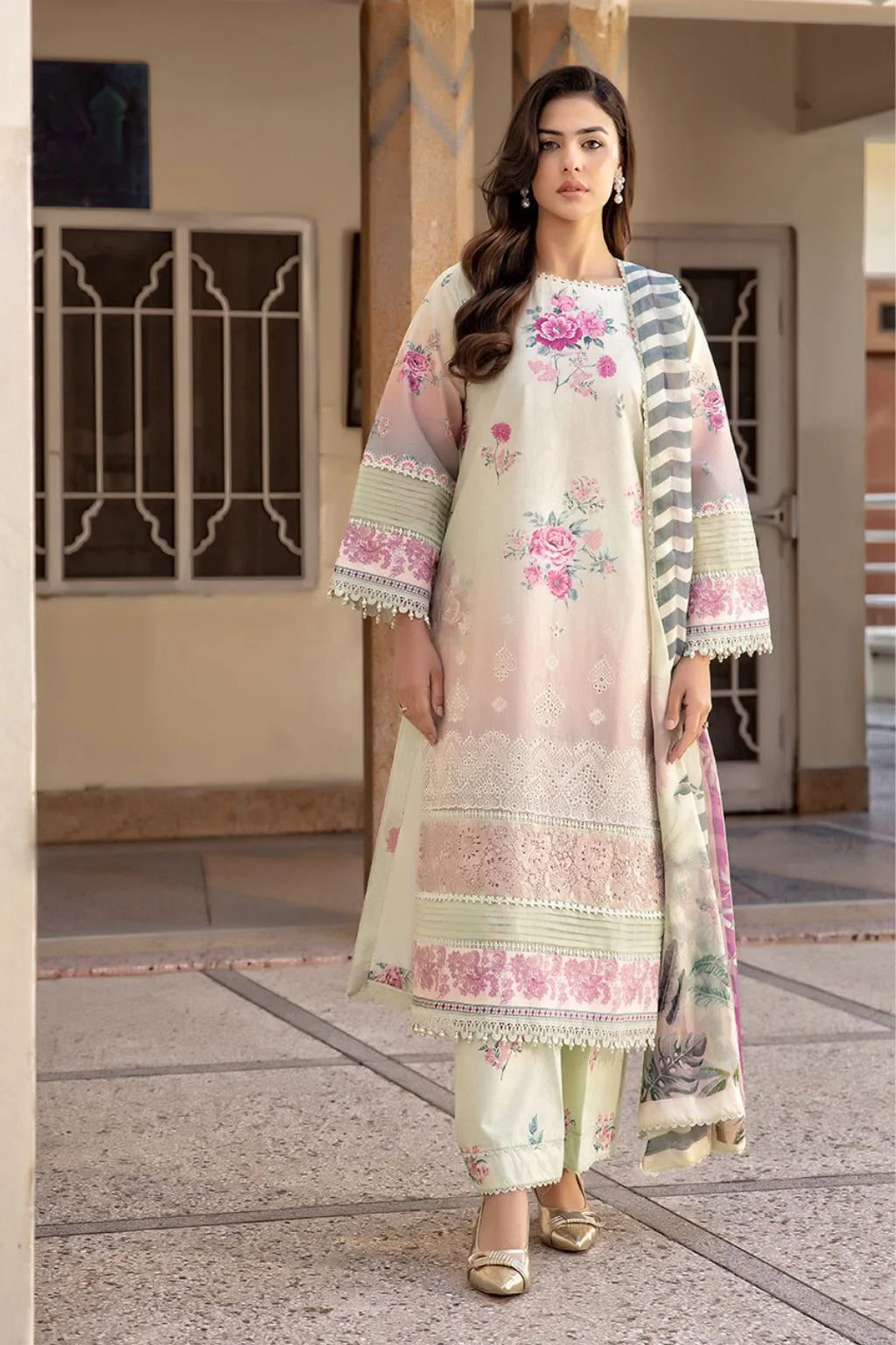 Aafreen Embroidered Chikankari Lawn 3Pcs