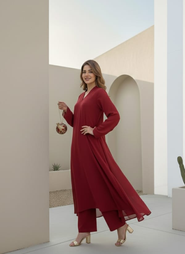 Ruby Cascade Co Ord Set
