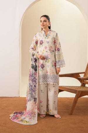 Woman wearing a Meerak winter collection Chikankari suit from Buraq Store