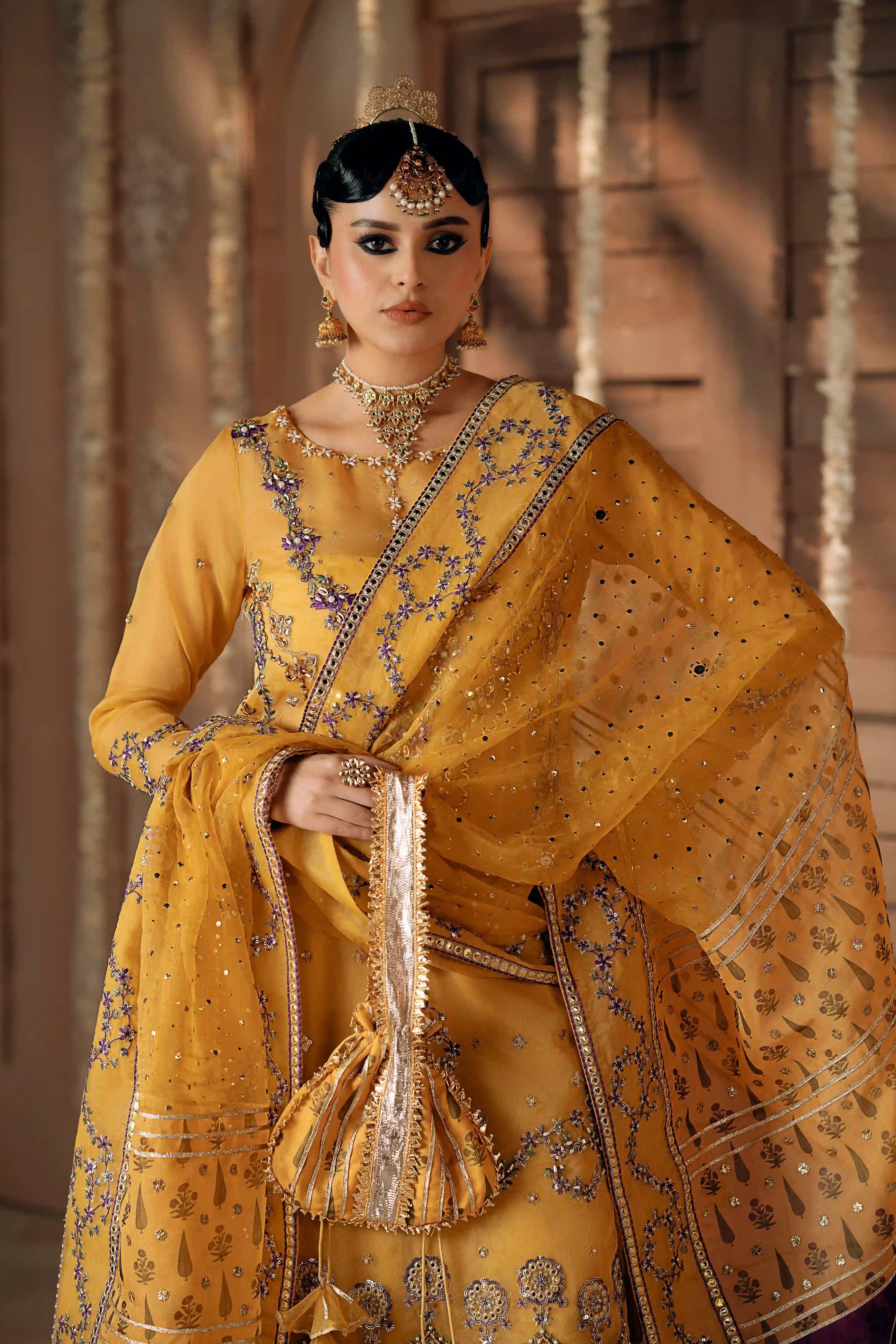 Mayun Embroidered Organza Pret 4Pcs