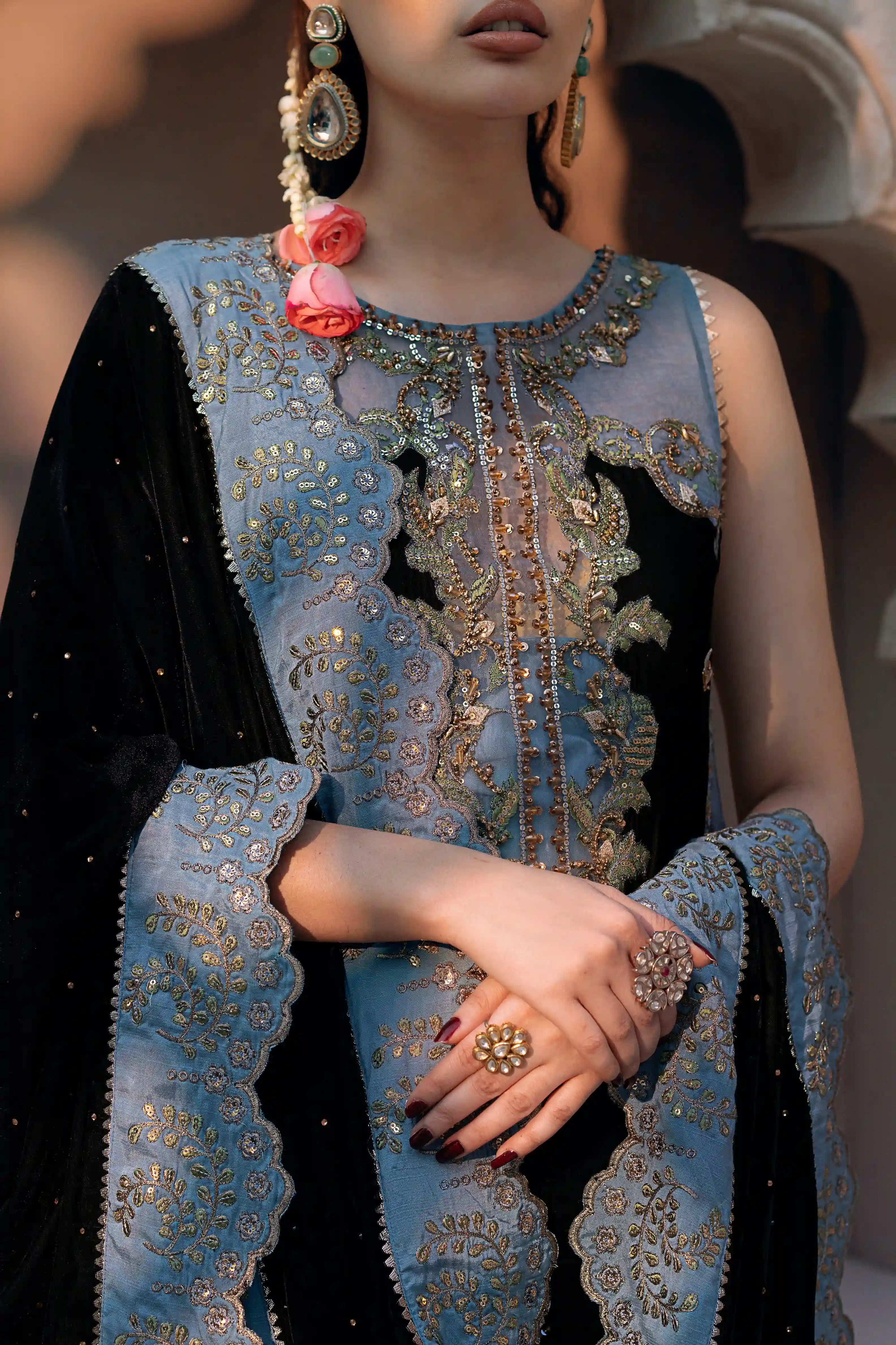 Heer Embroidered Sheesha Silk Pret 3Pcs