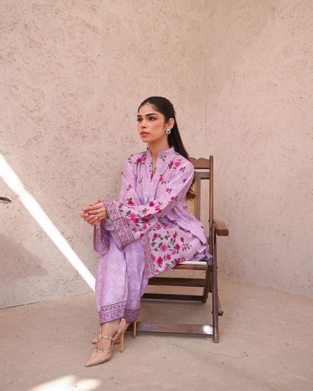 Rose Quartz Crepe Pret 2 PCs