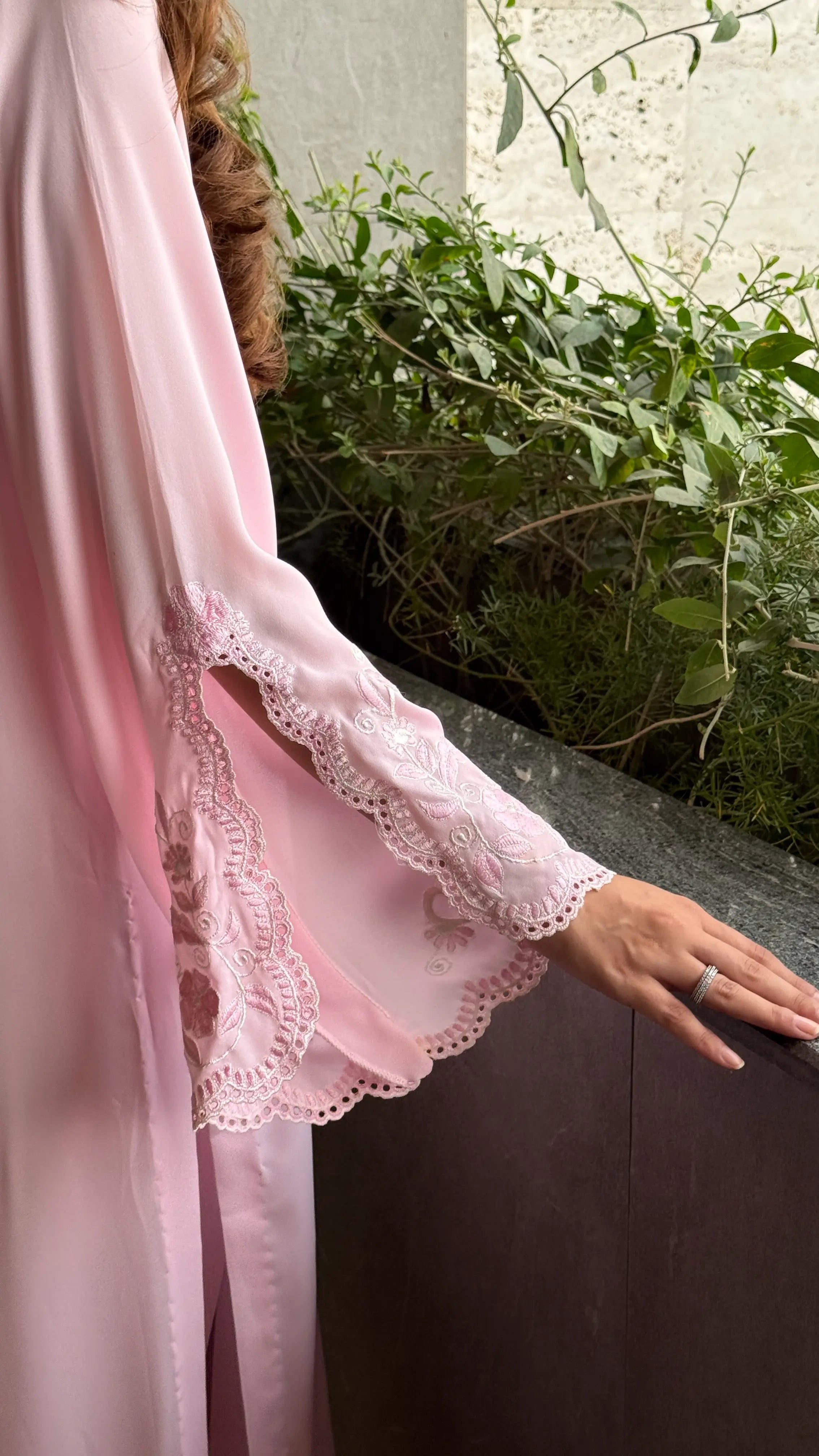 Soft Pink Georgette Co-ord Set 2 PCs