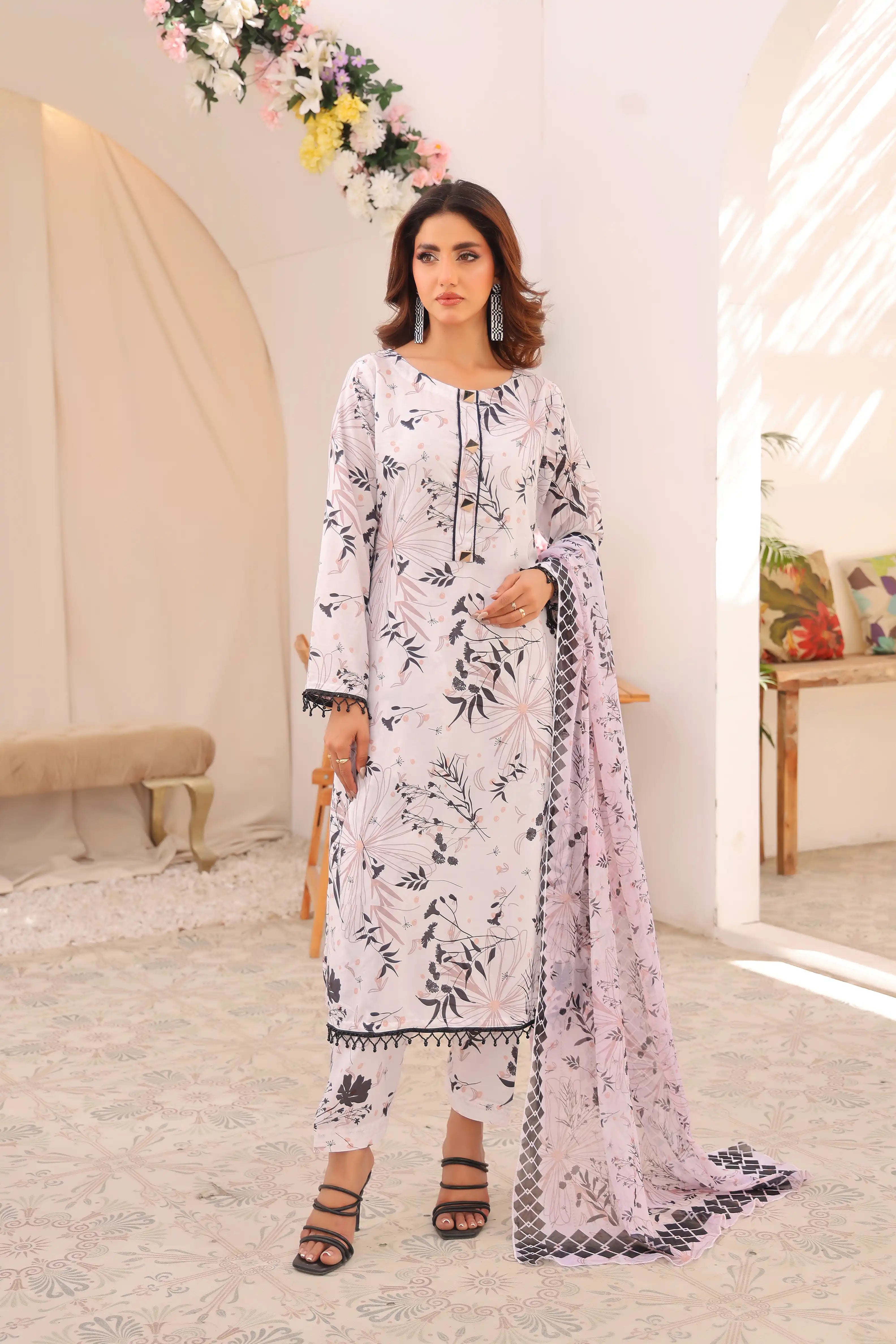 swiss lawn dress design Lawn Dress Design Kameez Green Designer Swiss Lawn