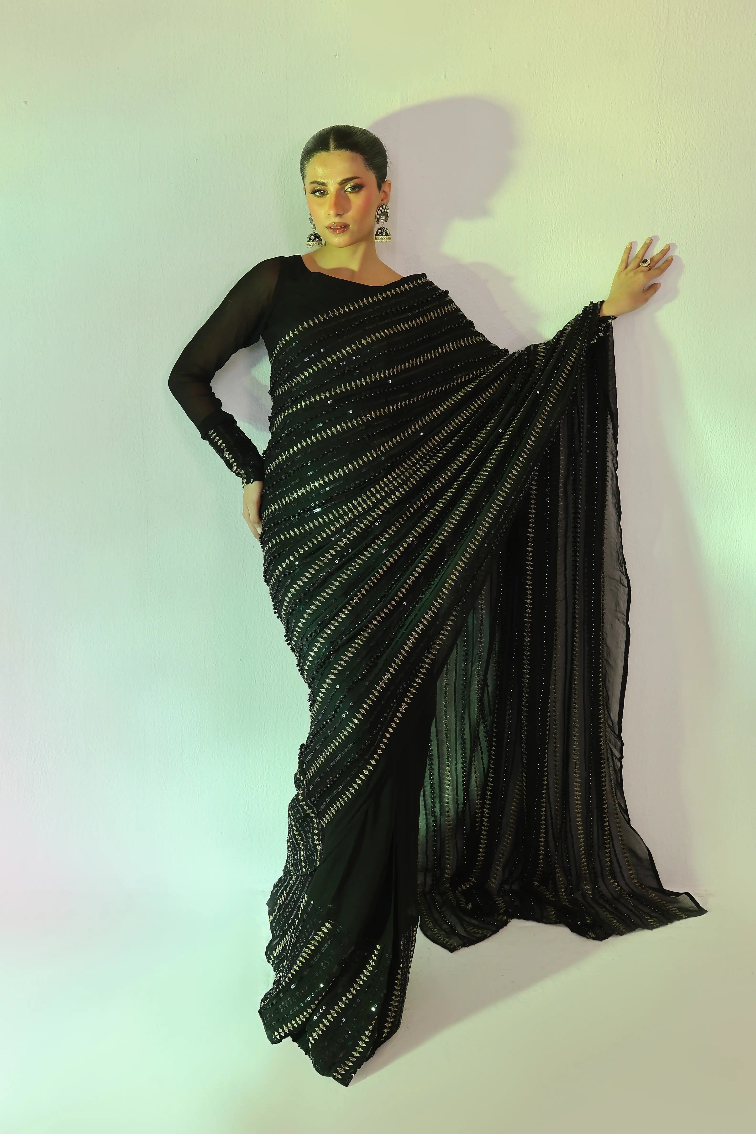 Noire Luxe Embroidered Chiffon Pret 3Pcs