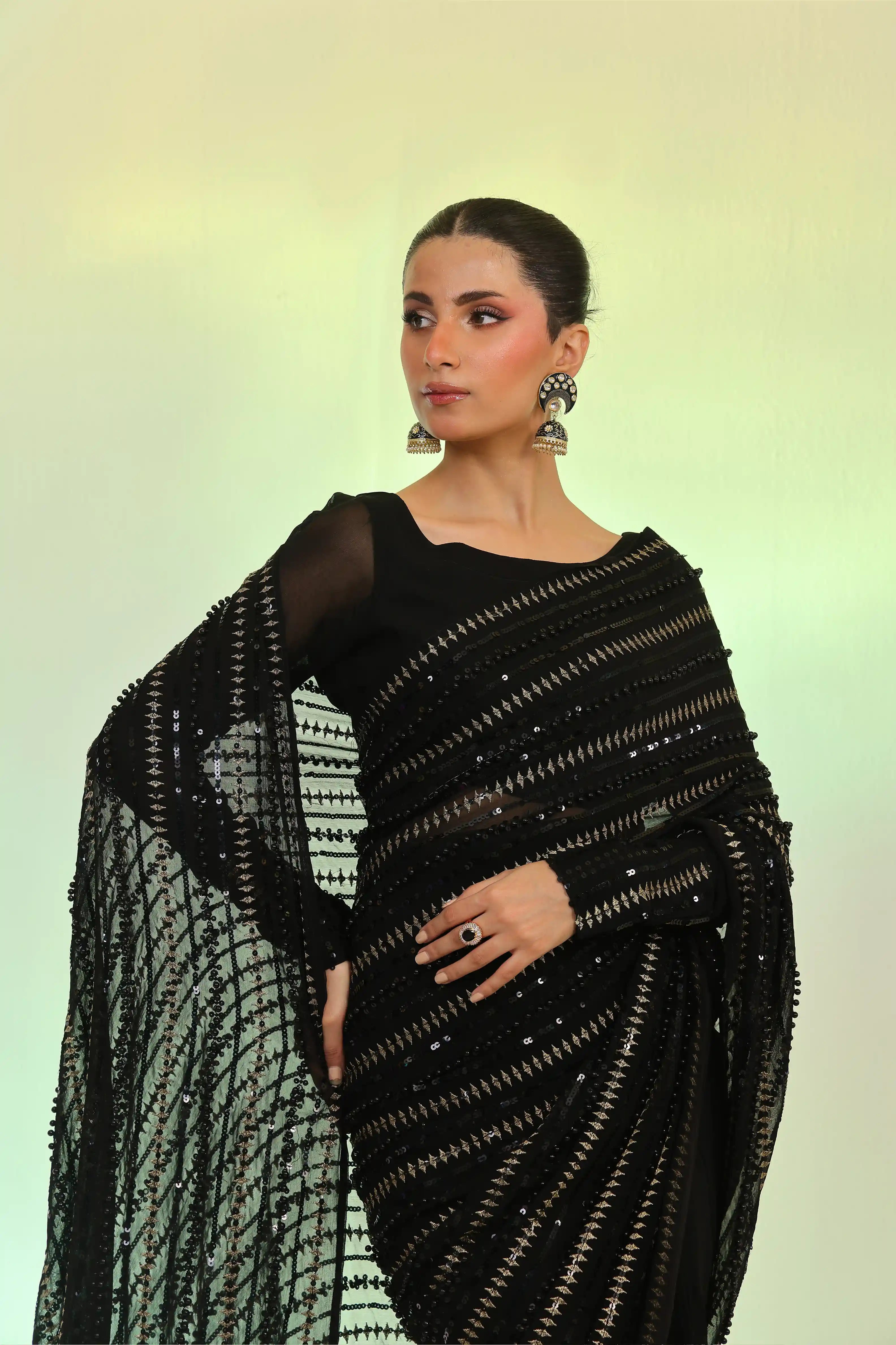 Noire Luxe Embroidered Chiffon Pret 3Pcs