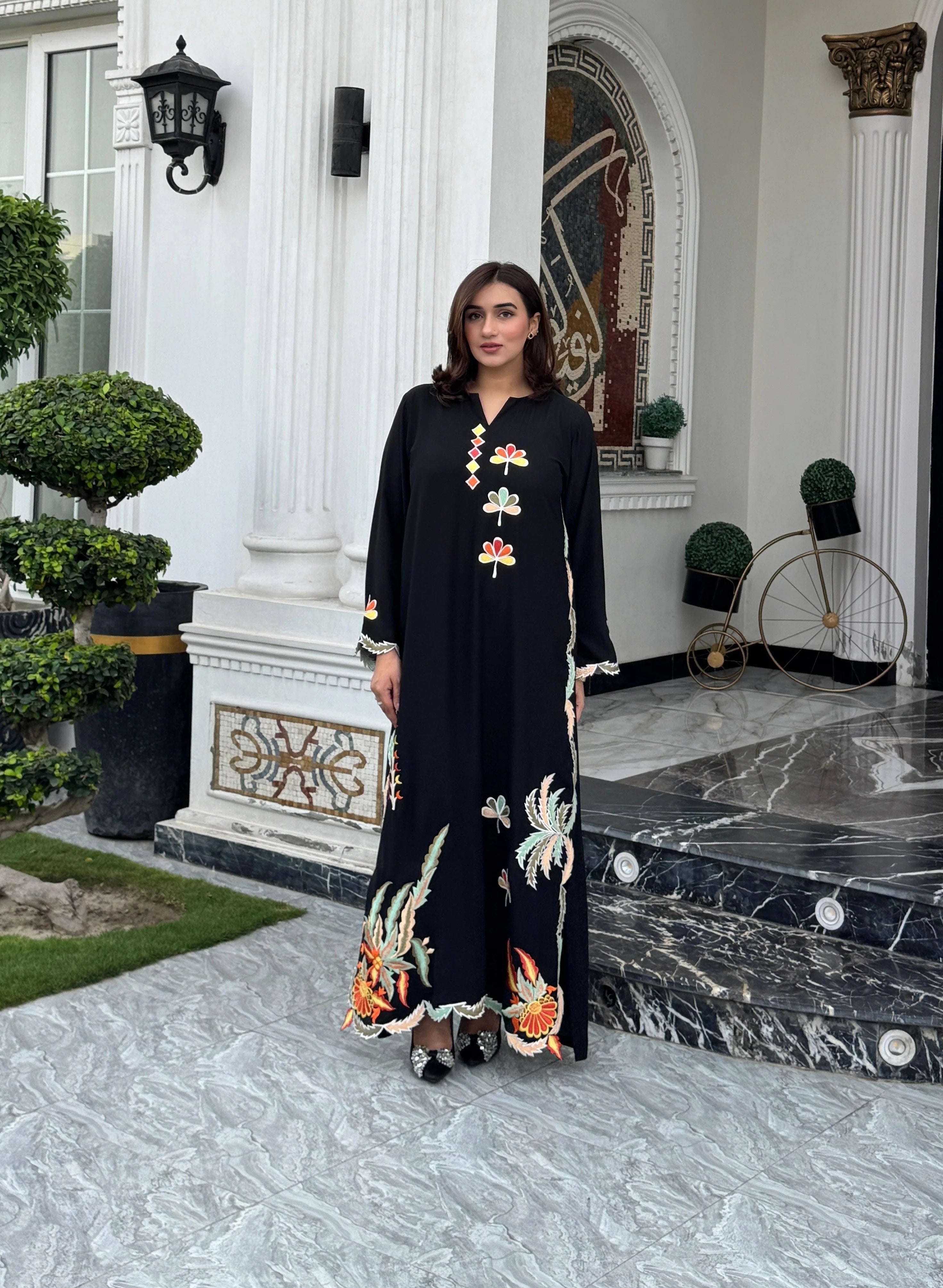 Multi Embroidery Kaftan Pret 1 PC XS Multi Embroidery Kaftan Pret 1 PC XS