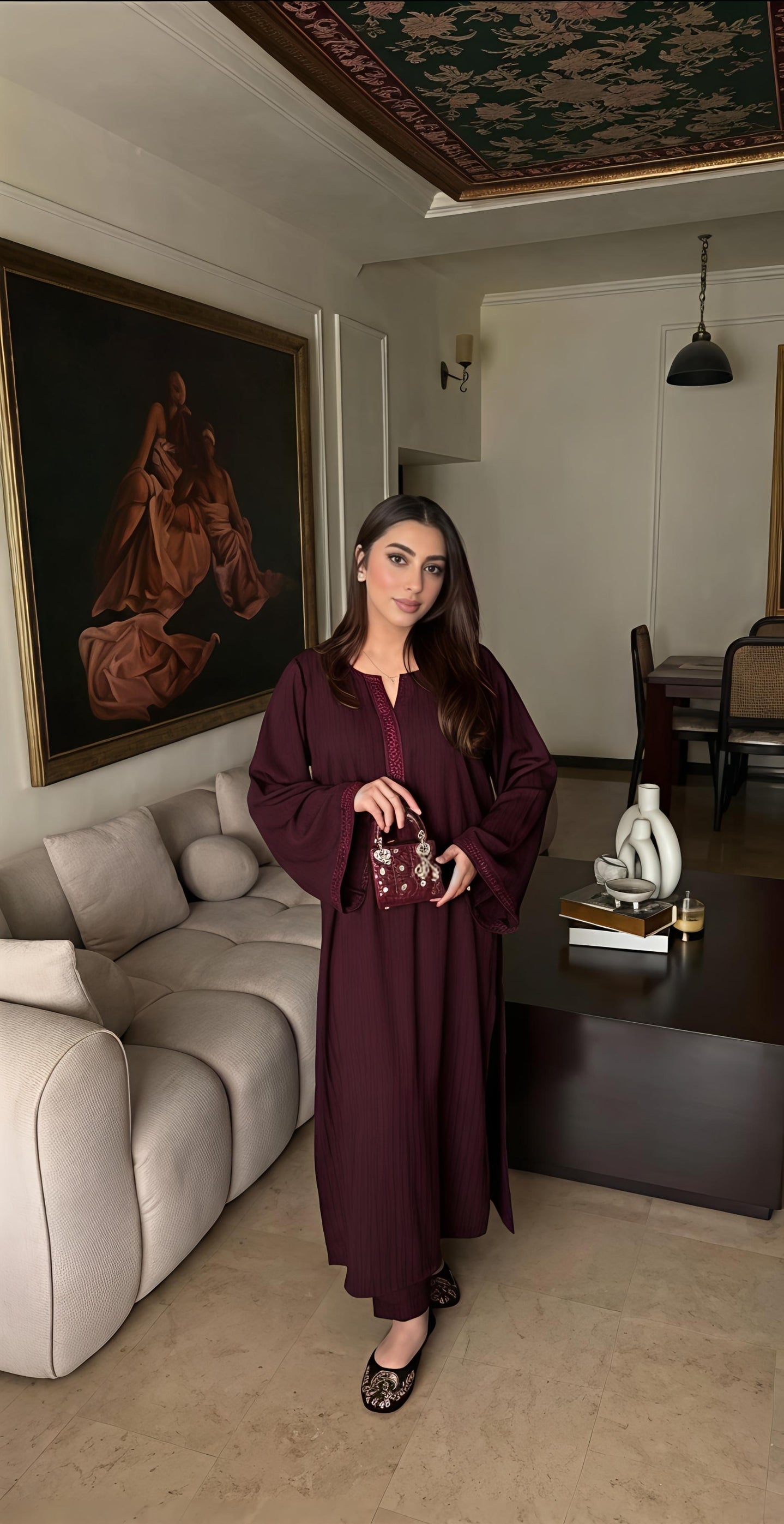 Dark Burgundy 2-Piece Set
