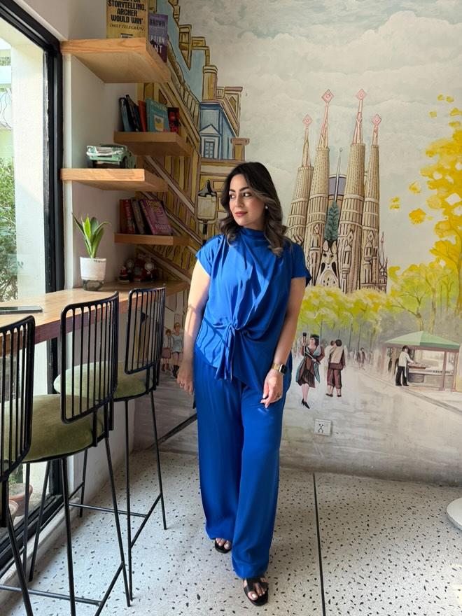Candle Knot Blue Co-Ord Set