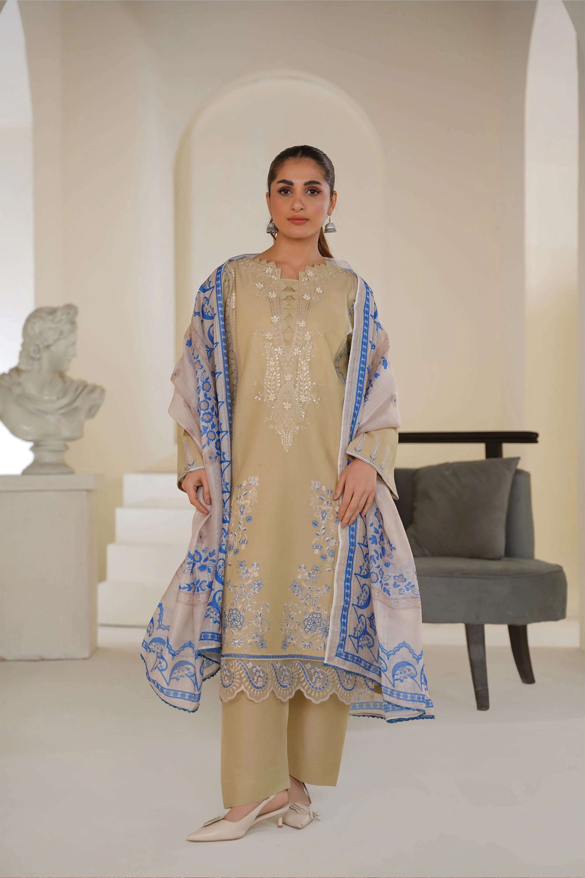 Sapphire Sand Embroidered Lawn Pret 3 PCs