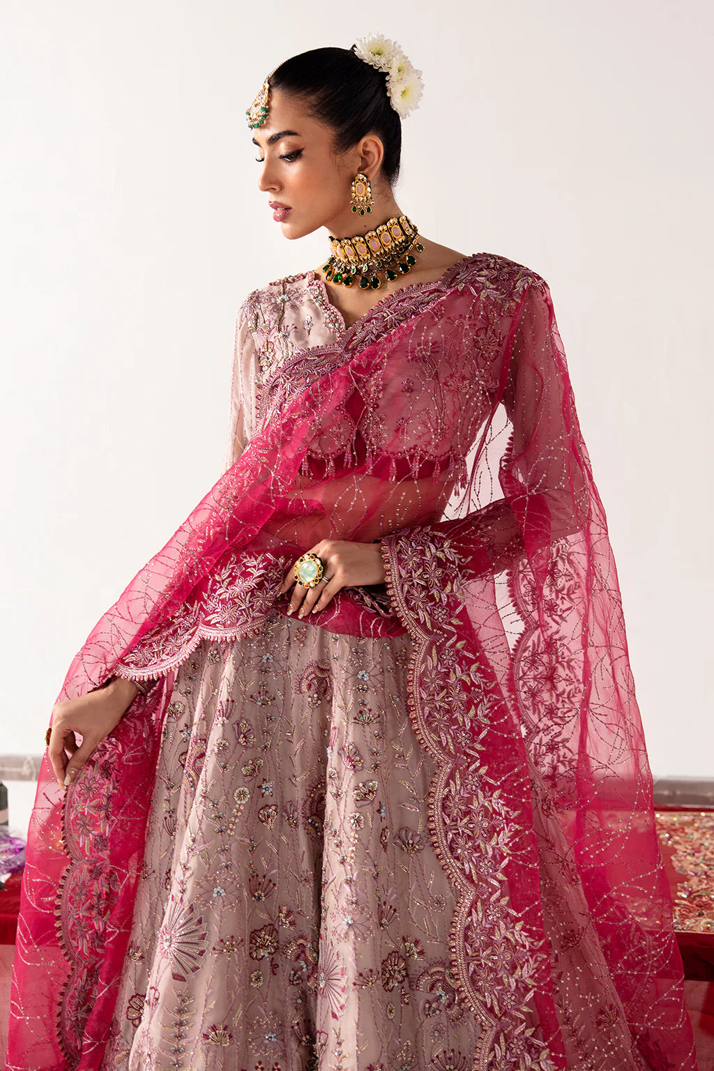 NUREH Embroidered Chiffon 3Pcs