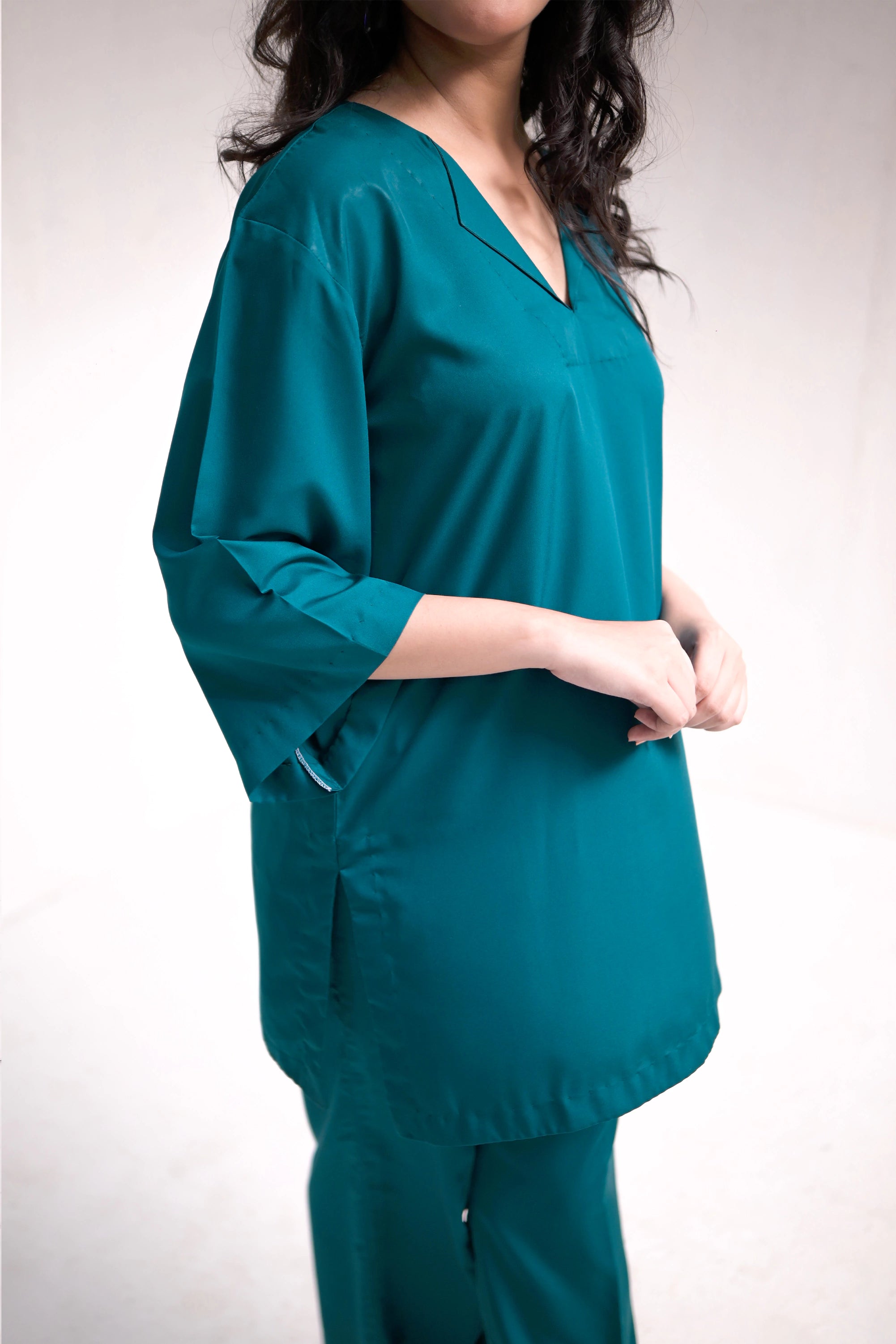 Teal Green Georgette Pret 2Pcs