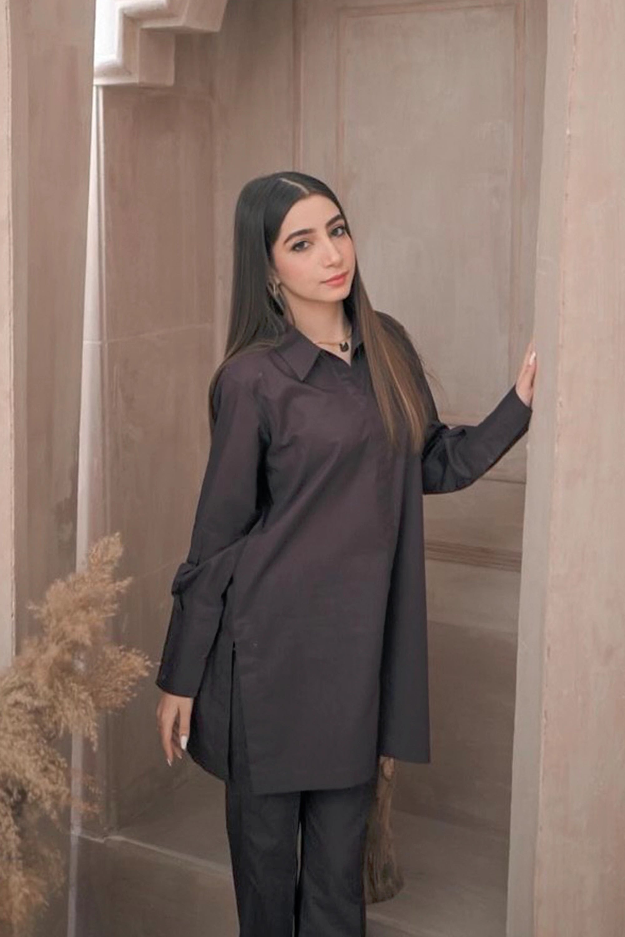 Umber Cotton Lawn Co Ord Set