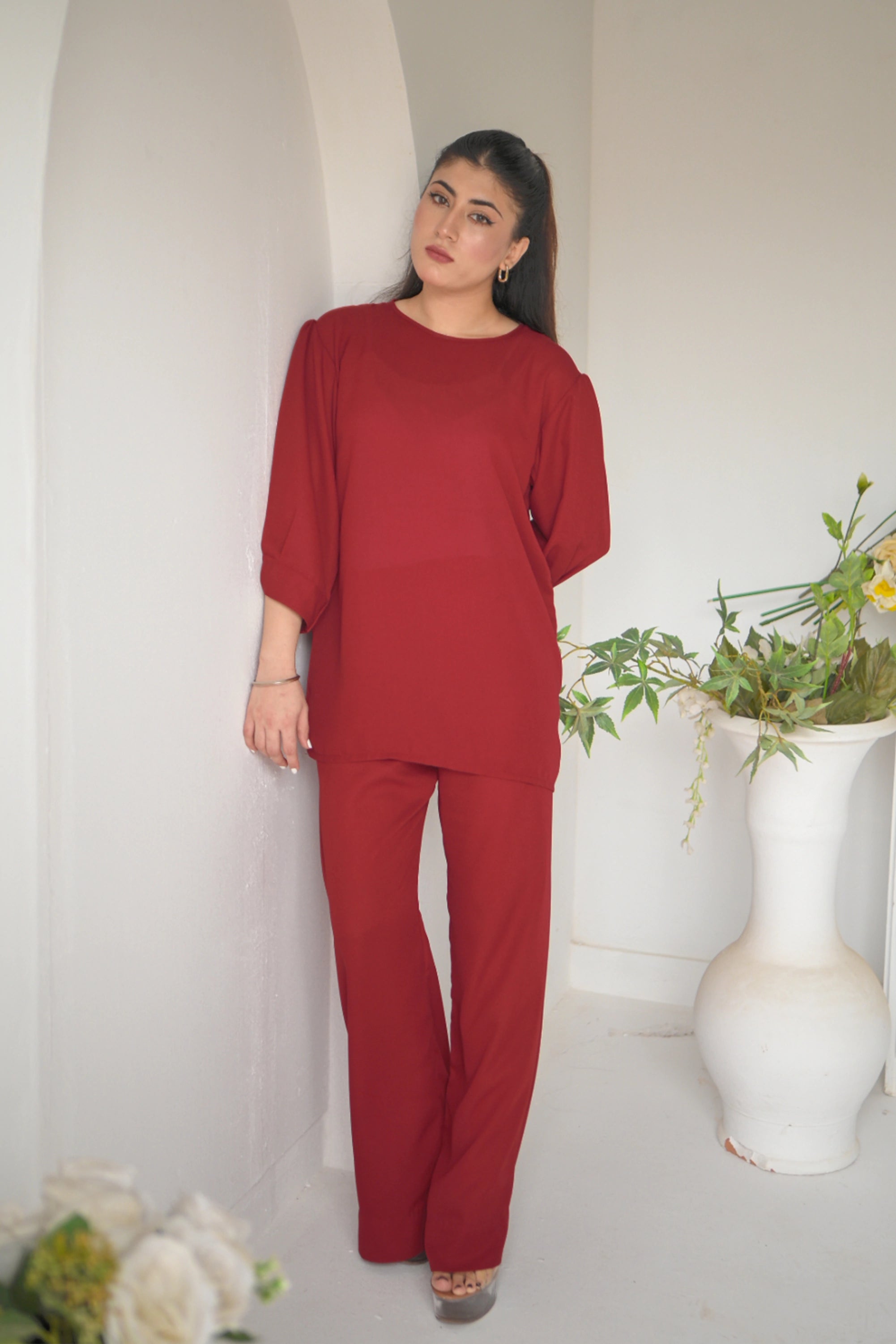 Rose Georgette Co Ord Set