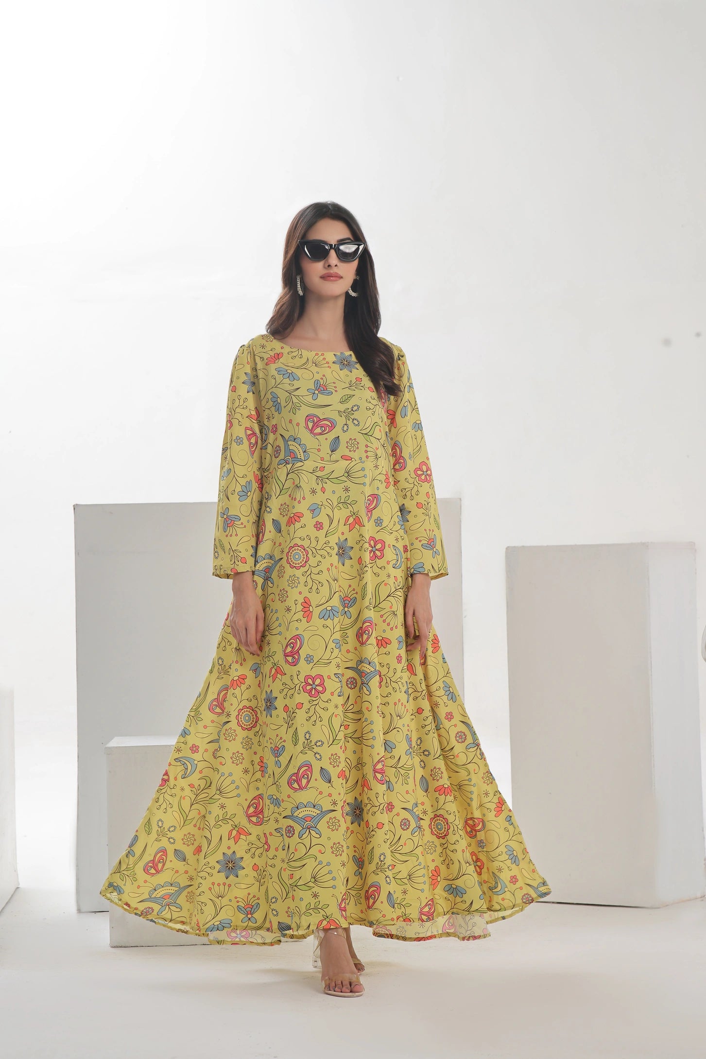 Yellow Floral (TF-06) Lawn 1 PC