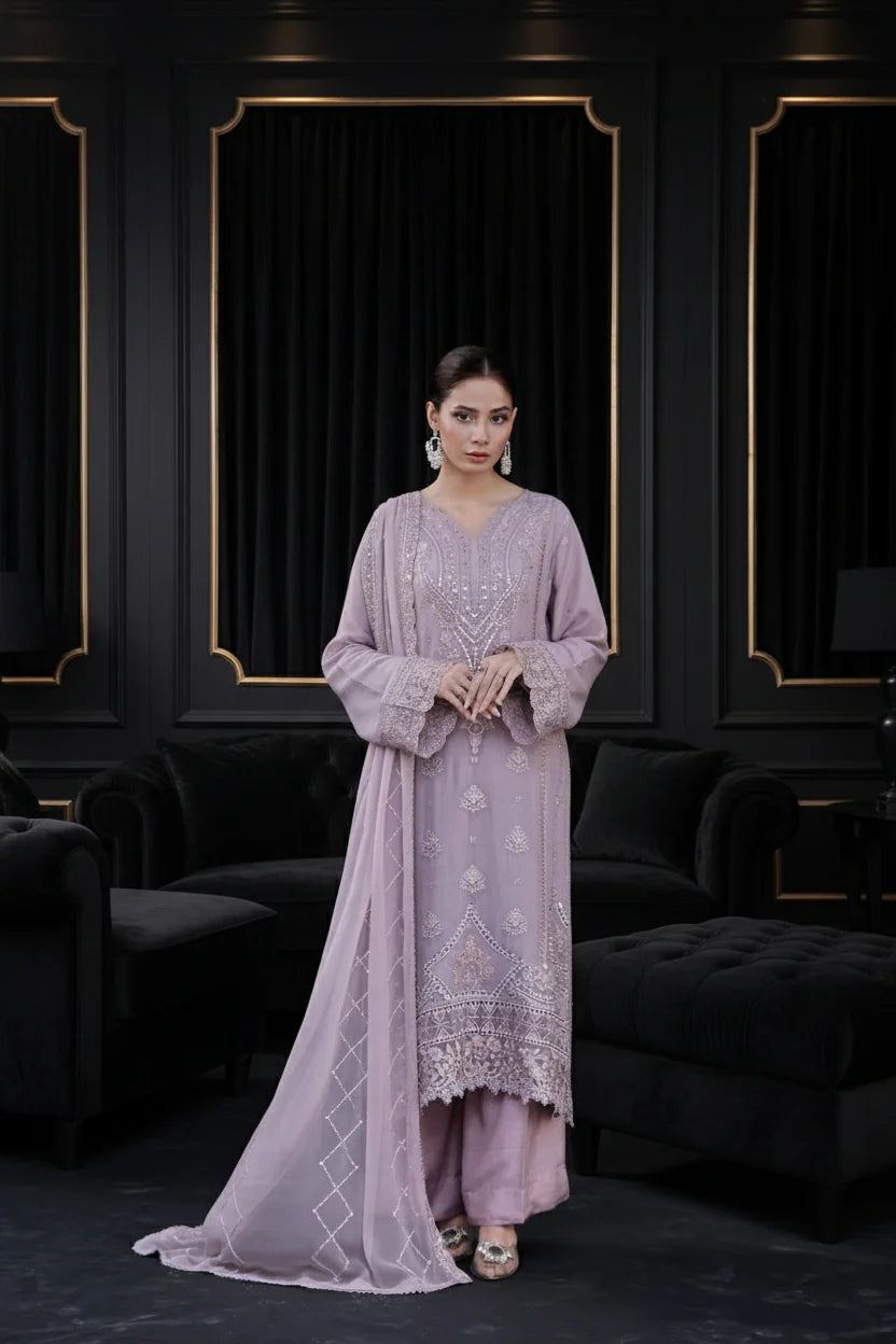 SAFFRON Chiffon Pret 3 PCs