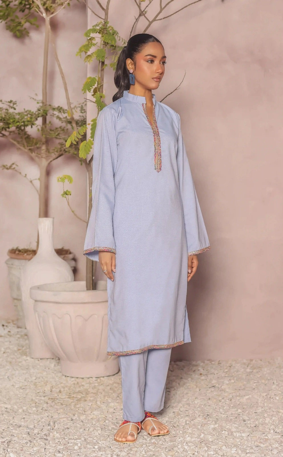 TEAL LAPIS (KP-311) KHADDAR PRET 2 PCs