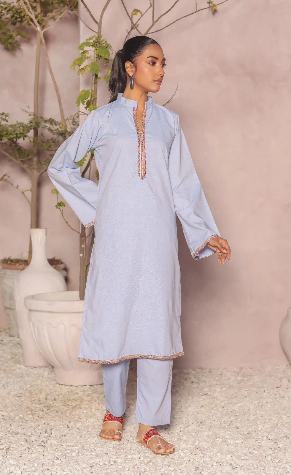 TEAL LAPIS (KP-311) KHADDAR PRET 2 PCs