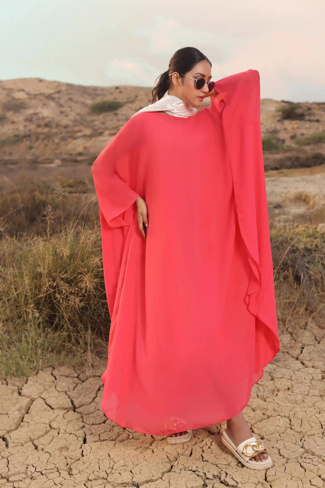 RUBY PINK ABAYA PRET 2 PCs