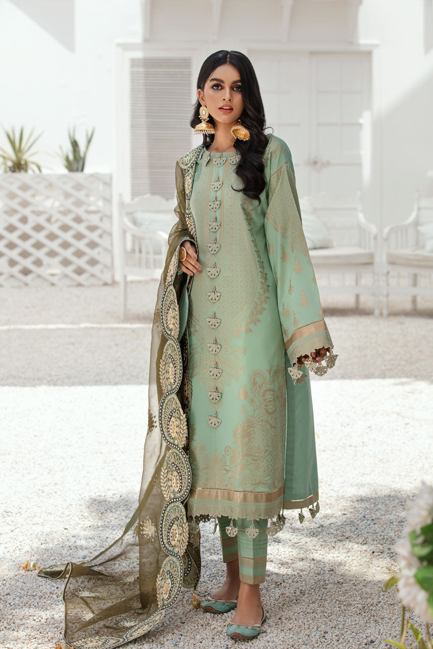 Anamta Emperor Green 03 Embroidered 3PCs