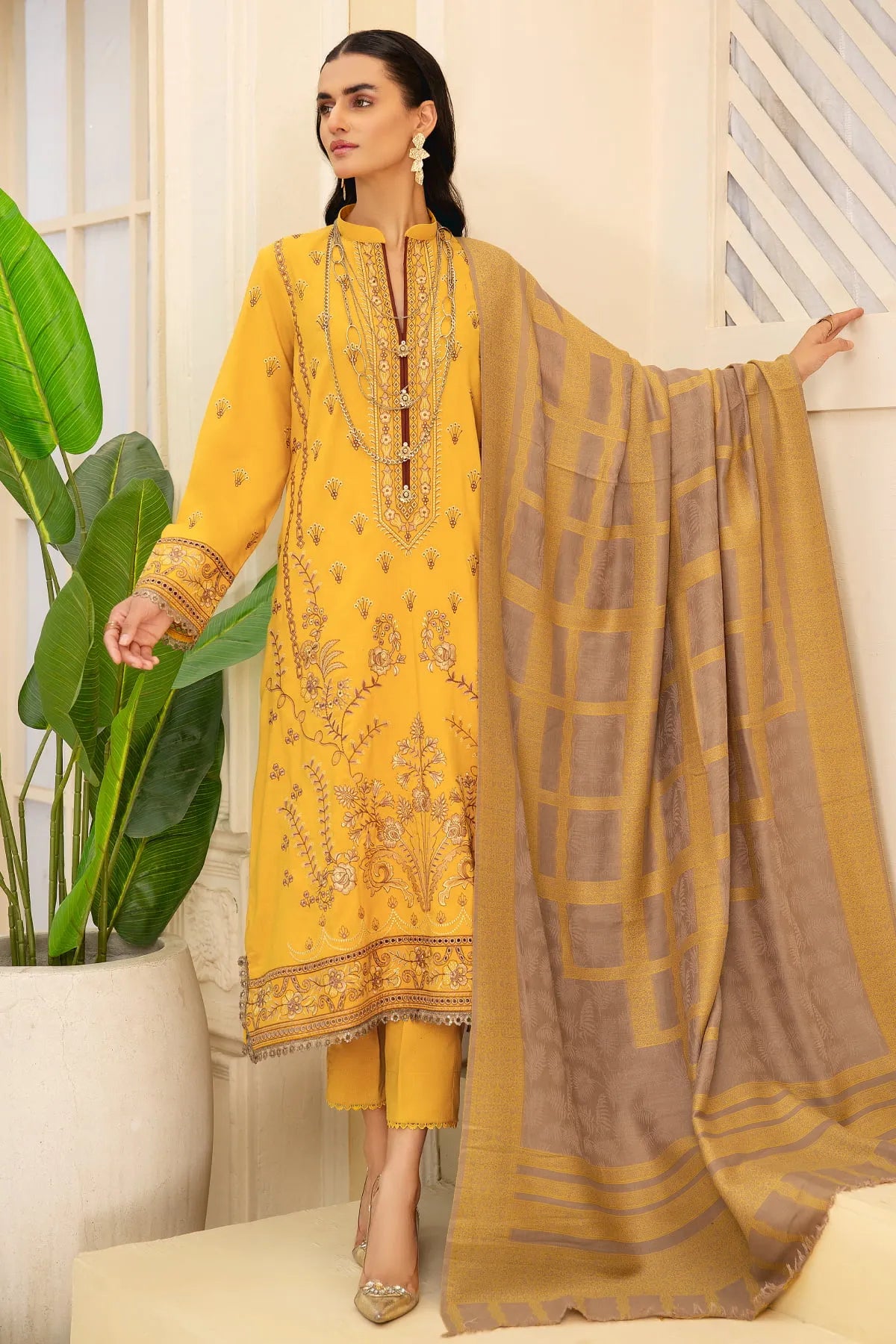 SQ-35 DHANAK EMBROIDERED UNSTITCHED 3 PCs