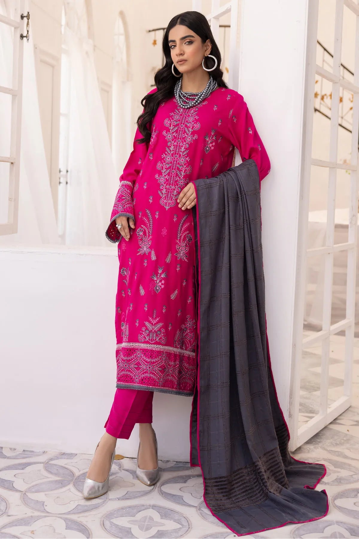 SA-01 EMBROIDERED DHANAK UNSTITCHED 3 PCs