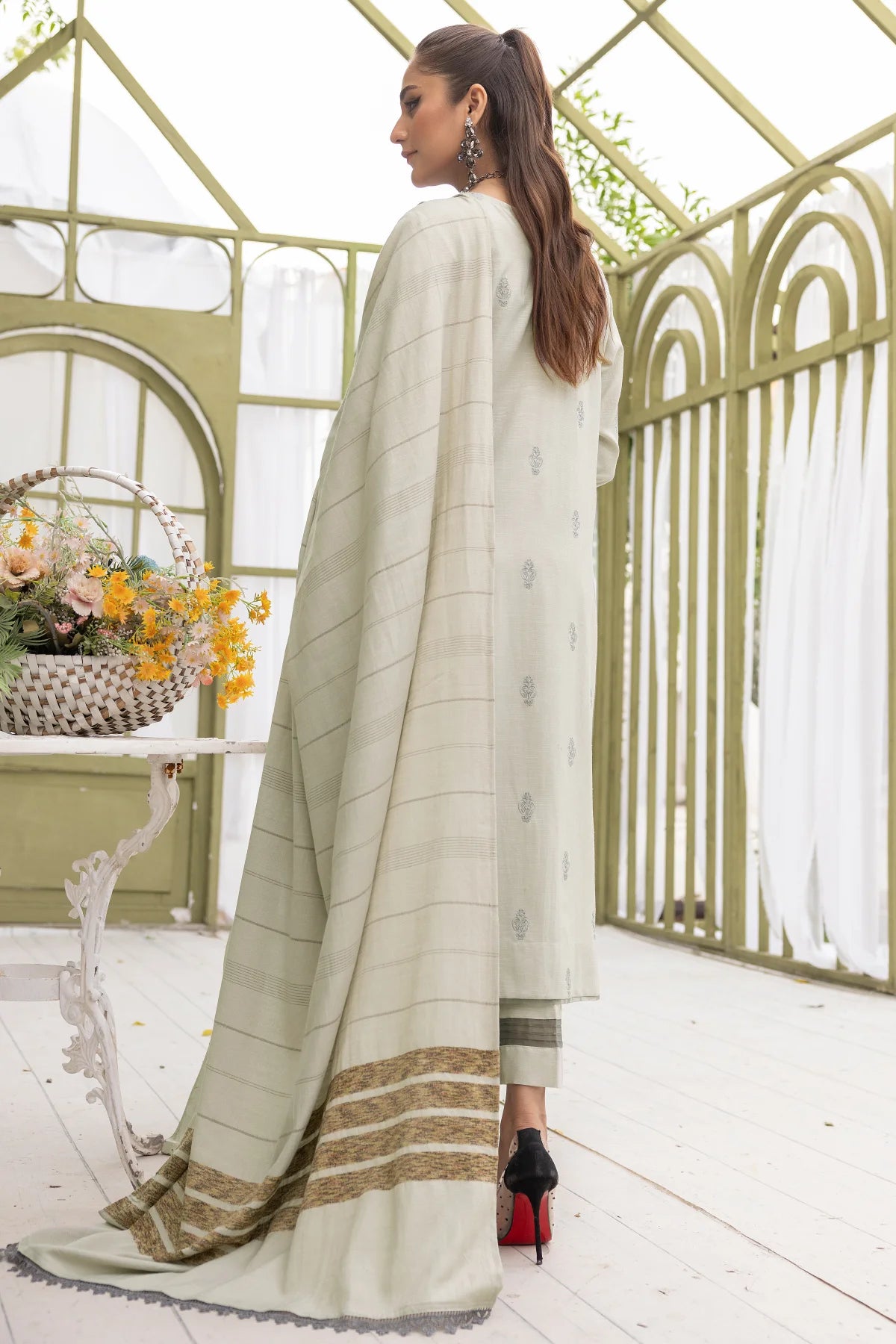 DL-22 DHANAK EMBROIDERED UNSTITCHED 3 PCs