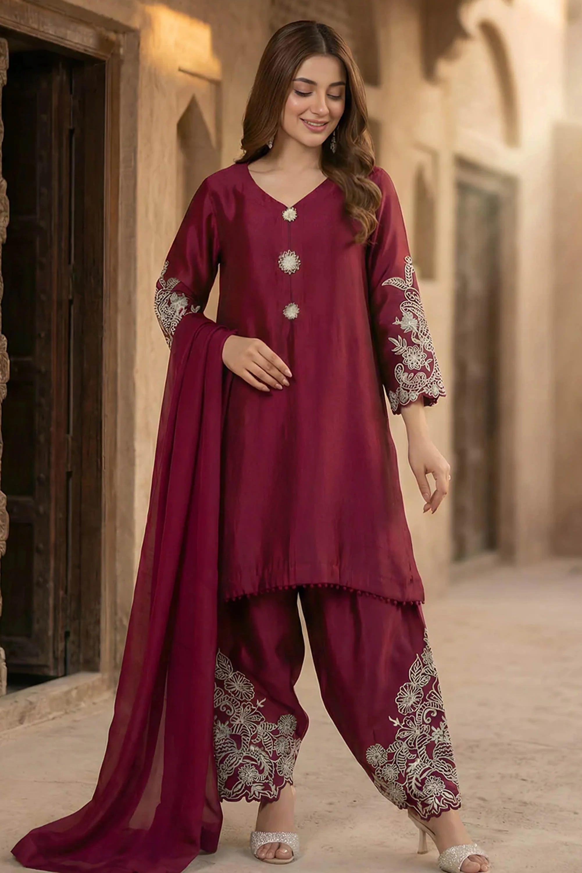 Shanza sheesha silk 3PCs