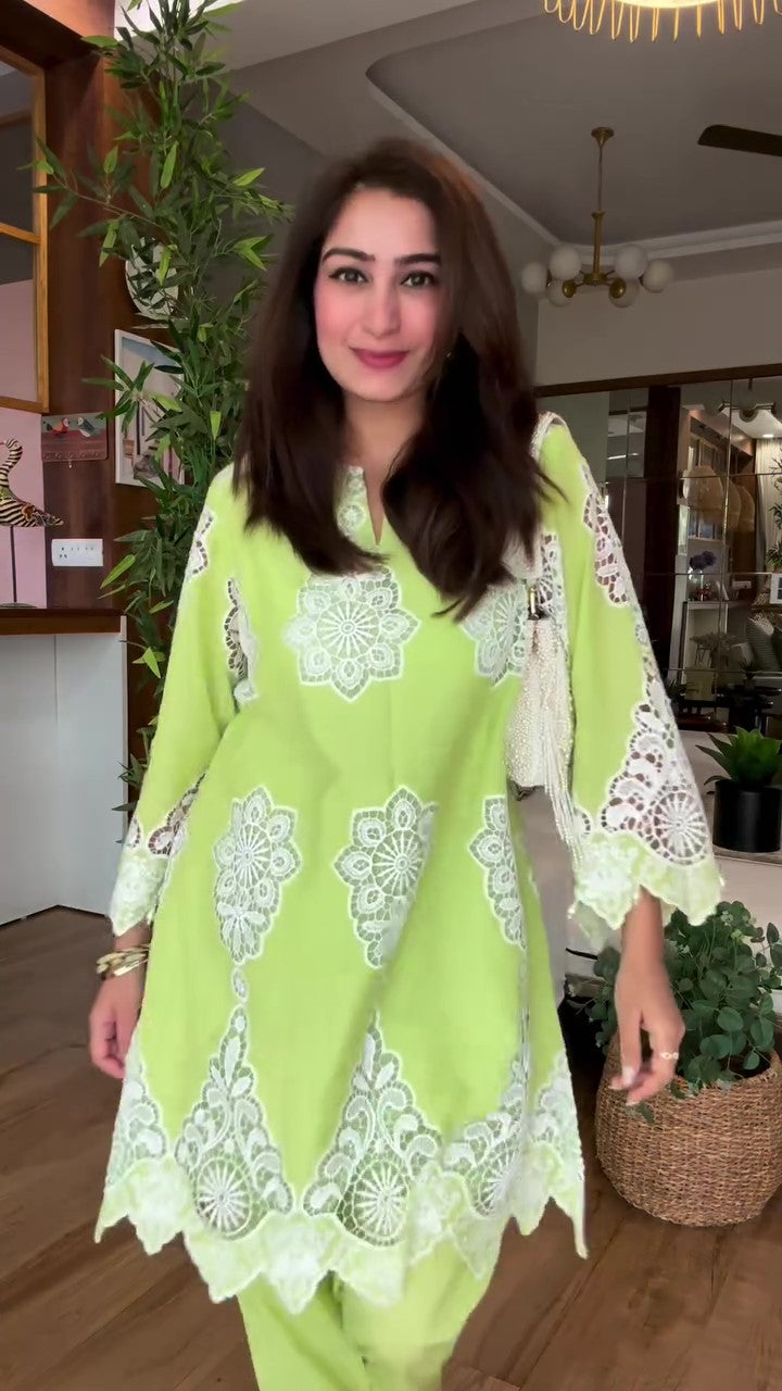 Lime Aura  Co-Ord Set