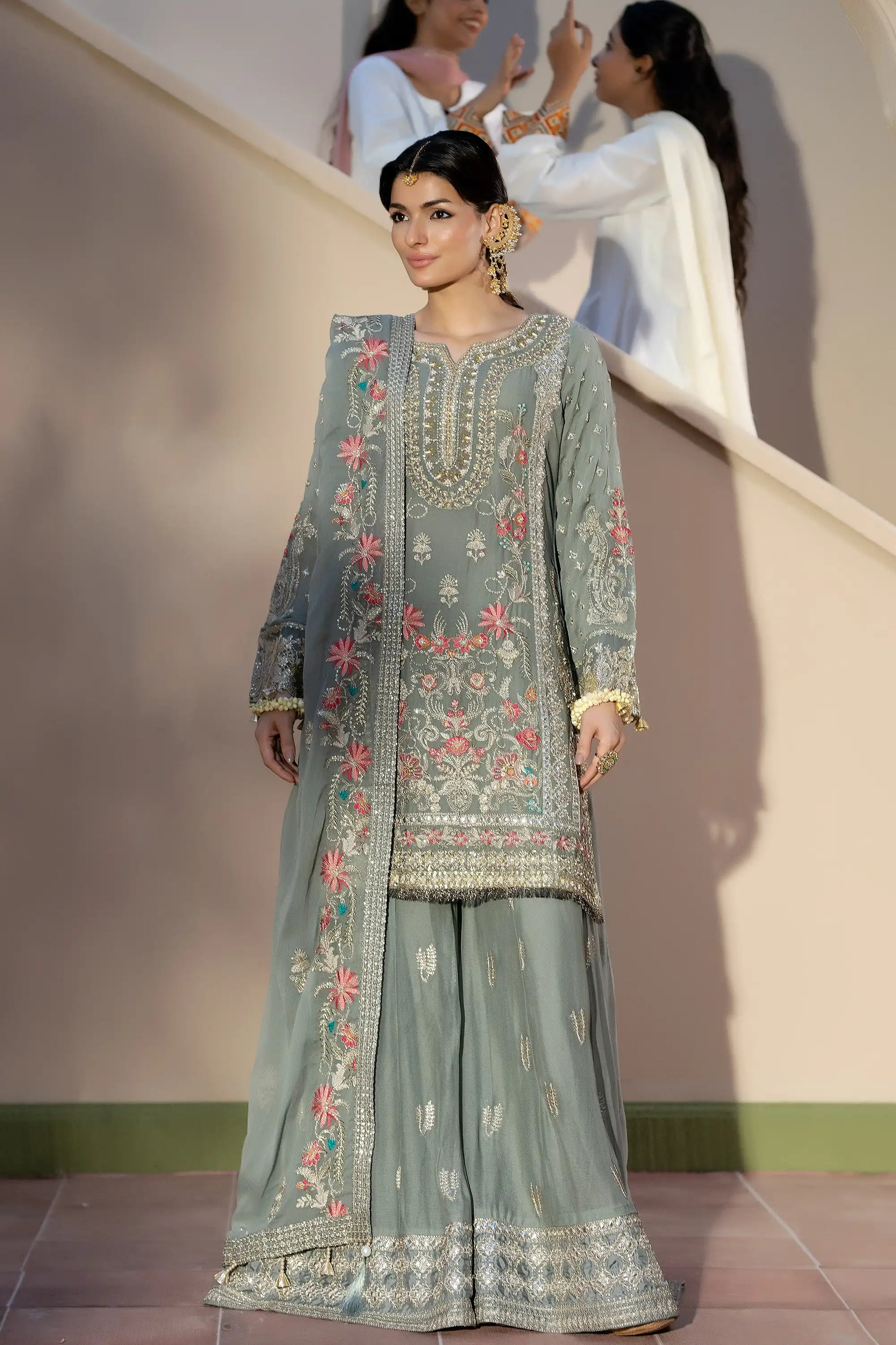 Jugnu Embroidered Chiffon Pret 3Pcs