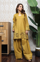 Golden Patel Lawn Pret 2 PCs