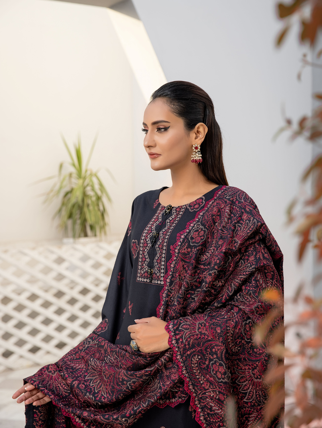 Embroidered Dhanak Unstitched 3Pcs